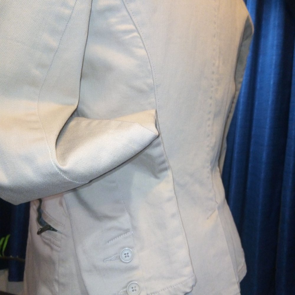 Calvin Klein Jeans Tan Hourglass Blazer Sz M - Picture 4 of 15